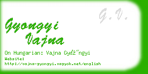 gyongyi vajna business card